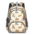 thumbnail image 2 of Orange Cat and Yarn Beige Pattern Cute School Backpack Bag with Padded Back and Adjustable Shoulder Straps 16.9 X 12.6 X 5.9 Inches, 2 of 5