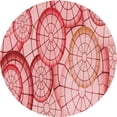 thumbnail image 1 of Ahgly Company Machine Washable Indoor Round Transitional Grapefruit Red Area Rugs, 3' Round, 1 of 7