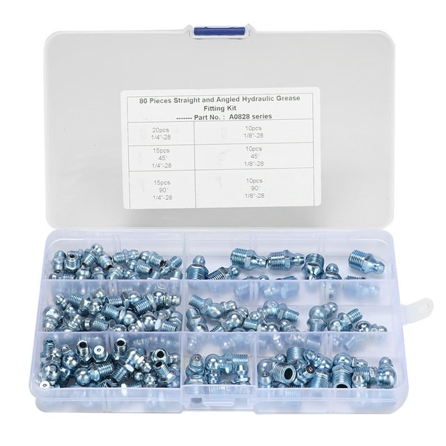 Buse de Pliage, 80pcs Droite Pliez la Buse de Graisse Zerk Compact et Léger