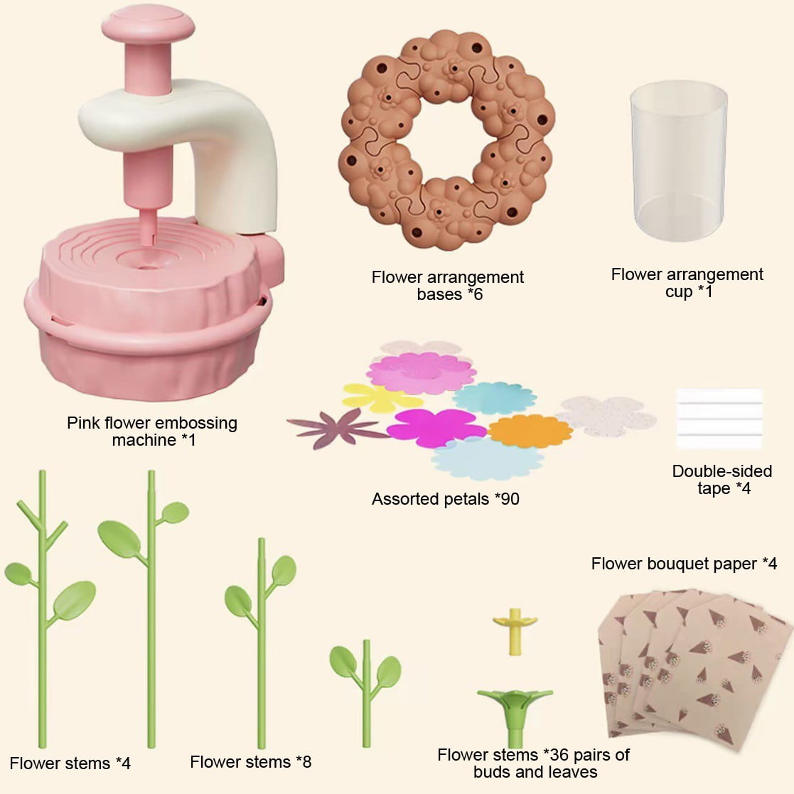 Viflosae Boys Toys 6-8 Years Old Cars DIY Handicraft Kit Artificial Flower Bouquet Making Handmade Simulated Floral Set Homemade Flower Making Supplies Christmas Gifts for Boys 8-12