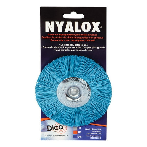 Dico Nyalox 4 In. Twisted Wheel Brush Nylon 2500 Rpm 1 Pc.