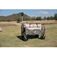 thumbnail image 2 of WHITSUNDAY Collapsible Folding Wagon,Wagon Cart Heavy Duty Foldable Garden Outdoor Park Utility Wagon Picnic Camping Cart 5“ Solid Rubber Wheels with Bottle Holders (Moka Gery), 2 of 15