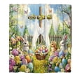 thumbnail image 2 of Easter Shower Curtain Set Nylon Spandex Spring Bunny Rabbit Bathroom Window Valance Washable 70.86x35.43 Inches Stretchable Decorative 1 Pieces, 2 of 6