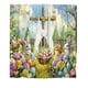 thumbnail image 2 of Accesorios de baño con estampado de conejito de Pascua de primavera, cortina de ducha y cortina de ventana de baño, cortina de ducha de nailon lavable, 2 of 6