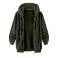 thumbnail image 4 of Mens Flannel Hooded Jacket Sherpa Lined Zip Up Hoodies For Men Thick Fleece Jackets Winter Warm Soft Coat With Pocket, 4 of 5