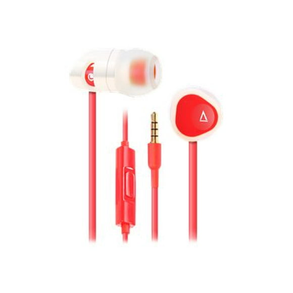 Creative MA200 - Headset - in-ear - wired - noise isolating - white, red