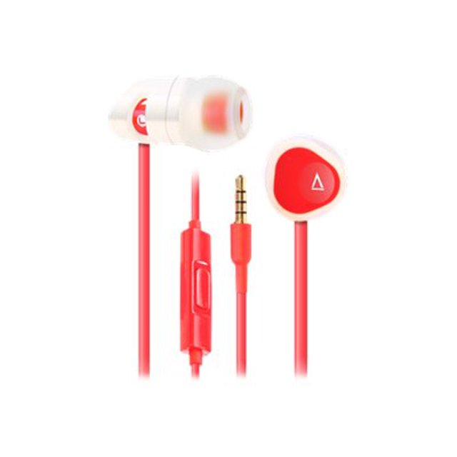 Creative MA200 - Headset - in-ear - wired - noise isolating - white, red