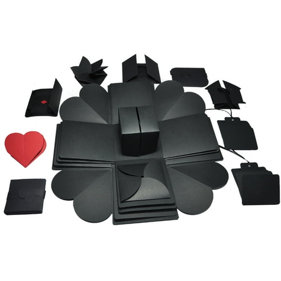 Riwcyla DIY Handmade Memory Scrapbook Photo Album for Birthday Valentine's Day Wedding Engagement Anniversary,,Black , perfect for daily use, outdoor activities, travel & casual occasions