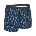 thumbnail image 3 of Daiia Question Marks Men's Underwear Boxer Briefs, Cotton Stretch Moisture-Wicking Underwear-Small, 3 of 9
