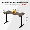 thumbnail image 4 of PayLessHere 48 Adjustable Height Standing Desk Computer Desk with Large Space and Headphone Holder Office Desk with Electric Lifting and 2 Memory Function for Office Meeting Room,Brown, 4 of 7