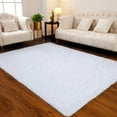 thumbnail image 5 of Lochas Ultra Soft Indoor Modern Area Rugs Fluffy Living Room Carpets for Children Bedroom Home Decor Nursery Rug 4x5.3 Feet, White, 5 of 7