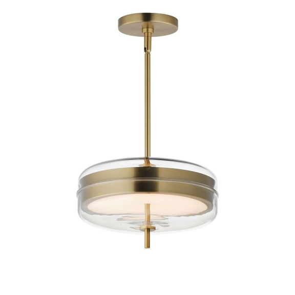 ET2 E24662-18NAB Voto Natural Aged Brass LED Single Pendant - Clear Shade