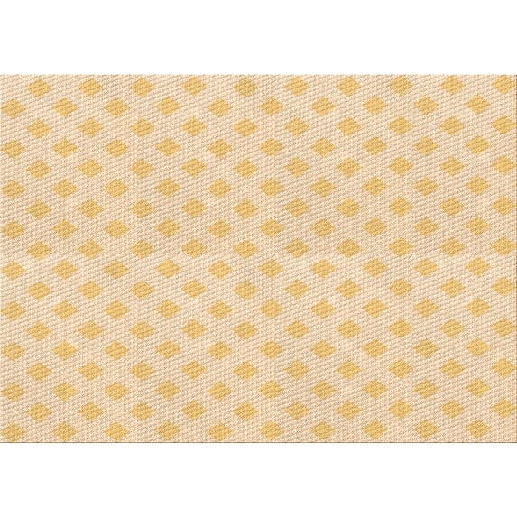Ahgly Company Machine Washable Indoor Rectangle Transitional Golden Blonde Gold Area Rugs, 8' x 10'