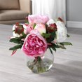 thumbnail image 3 of Uttermost Blaire Polyester and Iron Peony Bouquet in Lush Pink/Clear/Cream, 3 of 6