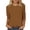 Brown, variant on 3/4 Length Sleeve Womens Tops Fashion Fall Casual Solid Shirts Trendy Crew Neck Loose Ladies Tops and Blouses Fall Winter White T Shirts Casual Going Out Tops for Women