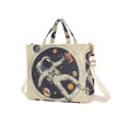 thumbnail image 7 of FORMRS Womens Corduroy Tote Bag Crossbody Shoulder Handbag with Pocket, Astronaut Floating, 7 of 7
