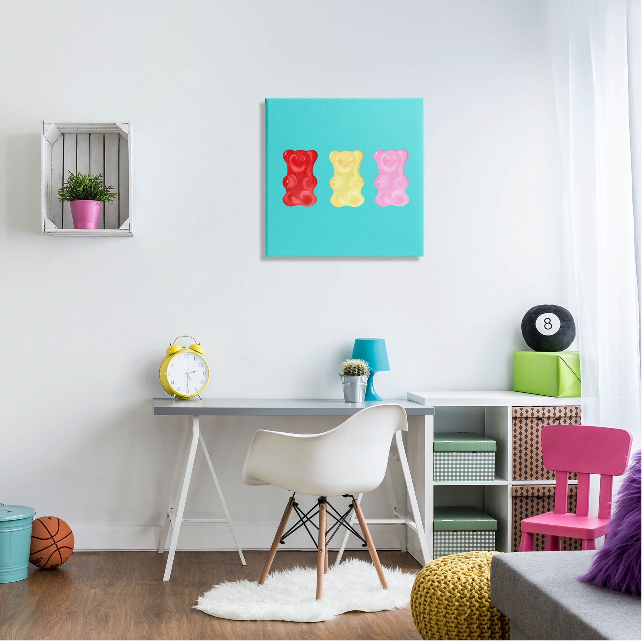 Stupell Industries Cute Gummy Bear Candies Graphic Art Gallery Wrapped Canvas Print Wall Art, Design by Ashley Singleton