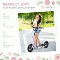 thumbnail image 6 of Kids Bikes HOMCOM Kick Scooter for Kids 5-12 Years Old, Big Wheel Kids Scooter with Adjustable Height Handlebar, Non-slip Footplate, Rear Brake, Pink,Kids Riding Toys, 6 of 10