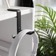 thumbnail image 4 of Soporte para auriculares perfecl GANCHO para colgar debajo del ESCRITORIO con almohadilla de cuero suave Negro, 4 of 8
