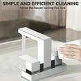 thumbnail image 3 of KINGTACK Bathroom Faucets, 4 Inch Chrome Bathroom Faucets for Sink 3 Hole, 2 Handle Bathroom Sink Faucets with Pop-up Drain and Supply Lines, 3 of 10
