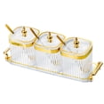 thumbnail image 1 of GROWTH TANK Divided Dried Fruit Plates Nuts Storage Tray Multipurpose for Cafe Shop Home Clear 3 Grids, 1 of 9
