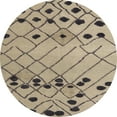 thumbnail image 1 of Ahgly Company Indoor Round Abstract Brown Abstract Area Rugs, 7' Round, 1 of 6