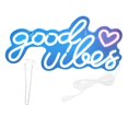 thumbnail image 1 of Neon Sign Good Vibes LED Light Acrylic USB Powered Wall Hang Neon Wall Decor for Bar Party Wedding Bedroom, 1 of 4