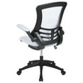 thumbnail image 6 of Flash Furniture Kelista Mid-Back White Mesh Swivel Ergonomic Task Office Chair with Flip-Up Arms, 6 of 15