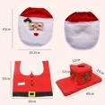 thumbnail image 5 of 3Pcs Christmas Toilet Seat & Cover Santa Claus Bathroom Mat Bathroom Home Decor, 5 of 6