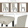 thumbnail image 5 of Rhomtree 5 Piece Modern Rubberwood Dining Table Set, Beige, 5 of 7