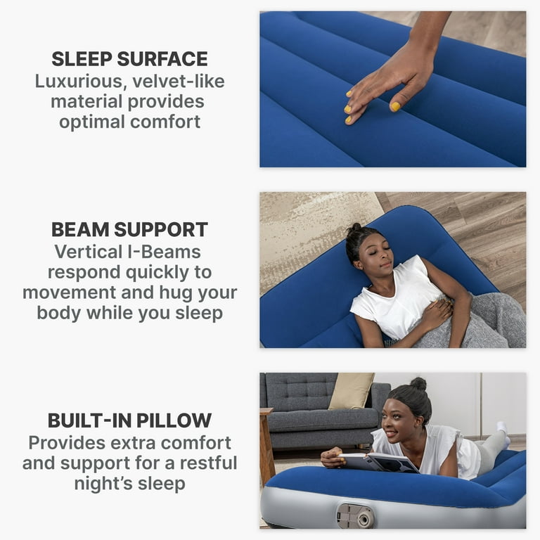 Bestway 12" Tritech Twin Air Mattress with Built-in Pump