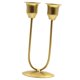 thumbnail image 5 of Portavelas de Metal, candelabro de 2 brazos, candelabro decorativo Retro para escritorio, fiesta de chimenea de aniversario gran oro, 5 of 9