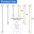 thumbnail image 3 of 6Pcs Necklace Extender Chain, 2/3/4 Inches Stainless Steel Jewelry Extender Chain Bracelet Anklet Extension Chain for Jewelry Making Women Men (Silver/Gold), 3 of 8