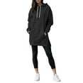thumbnail image 2 of Womens Oversized Hoodies Sweatshirts Long Sleeve Pullover with Pocket Fall Winter Outfits Y2k Clothes Black S, 2 of 8