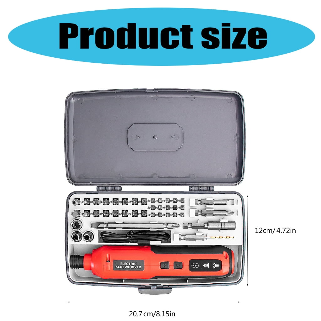 Compact USB Rechargeable Electric Cordless Screwdriver 3.6V 20Nm Adjustable Torque Home Improvement Repair Tool Set