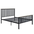 thumbnail image 2 of Nori Full Bed with Slatted Metal Frame, MDF Wood, Oak Brown and Black, 2 of 5