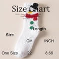 thumbnail image 4 of Fabrcox Fuzzy Slipper Socks for Women, Cute Mid-Calf Thicken Plush Non Slip Winter Warm Casual Christmas Printed Indoor Floor Socks for Home Sleeping (B), 4 of 8