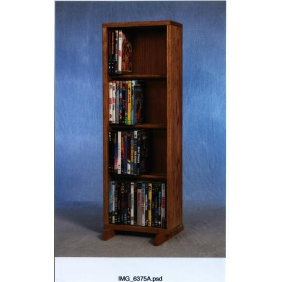 Wood Shed 415 12 Solid Oak 4 Row Dowel Dvd Cabinet Tower