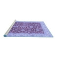 thumbnail image 2 of Ahgly Company Machine Washable Indoor Round Oriental Blue Traditional Area Rugs, 4' Round, 2 of 4