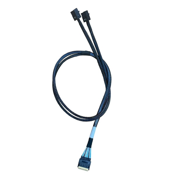 DiliVing SlimSAS 8X a 2 * MiniSAS HD 4X SFF-8654 74 pines a 2 * SFF-8643 Cable de 36 pines 80 cm (Broadcom MPN 05-60003-00)