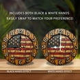 thumbnail image 2 of Vintage American Flag Wall Clock， Rustic Home Decor 10-Inch Silent Wooden Wall Clock, Battery Operated (AA Batteries Not Included), Artistic Home Decor, 2 of 7