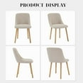 thumbnail image 6 of Modern Dining Chairs Set of 2, Fabric Upholstered w/So-Lid Oak Legs, Ergonomic Backrest, 300Lb Capacity, 6 of 9