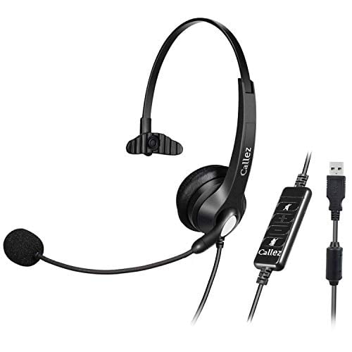 Kemeile USB Headset with Microphone Noise Cancelling and Volume Controls Computer Headphone Headset with Voice Recognition Mic for UC Softphones Business Skype Lync Conference Online Course and More