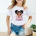 thumbnail image 2 of PMVFHDE T-Shirts pour Filles Hauts d'Été Mignons pour Filles T-Shirts Graphiques pour Filles T-Shirt Graphique pour Enfants Filles Col Rond Manches Courtes T-Shirt d'Été Blanc, 3-4 Ans, 2 of 5