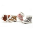 thumbnail image 5 of Baby Snow Boots with Fleece Fur Inner, Baby Girl Booties with Button Anti Slip Rubber Hard Sole, Toddler Girl Boots Warm Winter Shoes for Boy Girl 0-24 months, 5 of 8