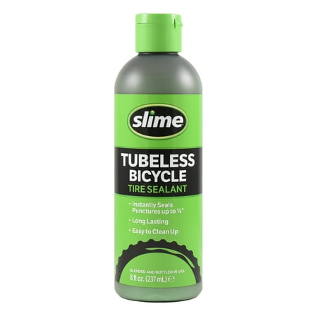 Slime Tubeless Bicycle Puncture Repair Tire Sealant, Prevent and Repair, Suitable for Tubeless Bikes, Non-Toxic, Eco-Friendly, 8oz Bottle - 10216