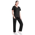 thumbnail image 5 of Scrubs Set for Women Nurse Uniform Jogger Suit Comfortable Medical Scrub Set V-Neck Top and Elastic Waist Pants with Pockets, Durable Fabric, 5 of 7