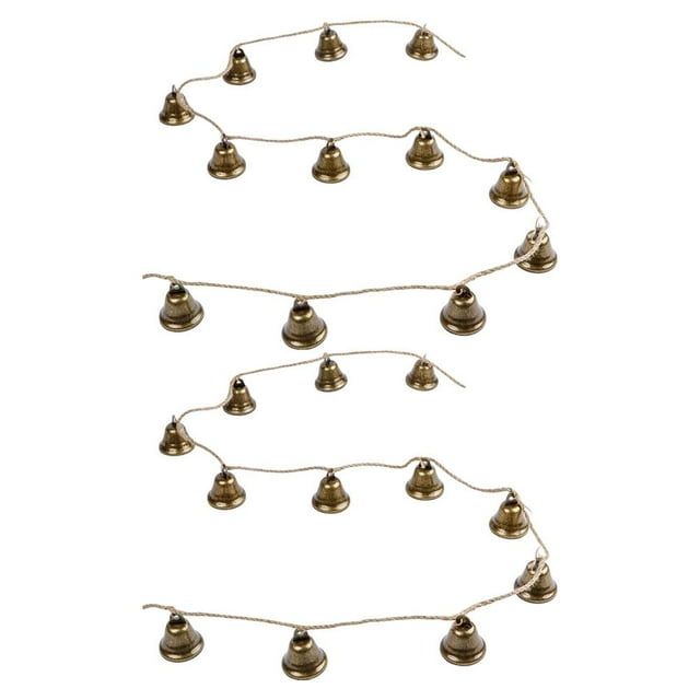 Metal Bell String Christmas Tree Bells Decoration Hanging Xmas Party Accessories Favors Garland Nament Wind
