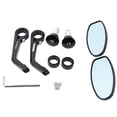 thumbnail image 2 of Miulika Aluminum Alloy Clear And Shockproof Motorcycle Mirror With Mounting Fittings - Black, as described, 2 of 9