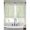 thumbnail image 2 of Sage Green Branches Sheer Curtains 54 Inch Length 2 Panels Set, Vintage Art Farmhouse Voile Window Treatment Rod Pocket Short Kitchen Curtains Drapes for Bedroom 52"x54"x2, 2 of 7